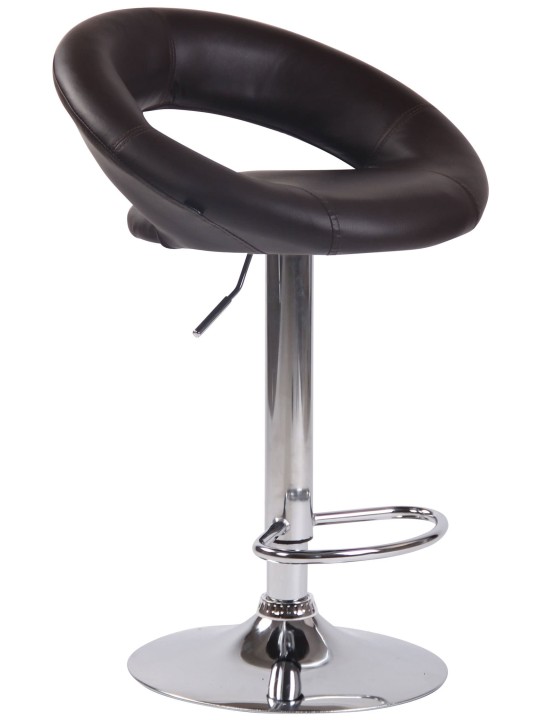 2 baarituolisarja Olinda keinonahka kromi, ruskea