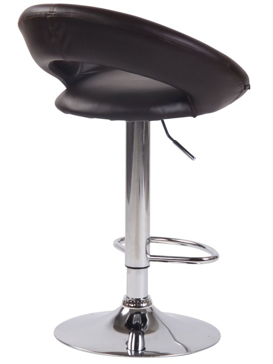 2 baarituolisarja Olinda keinonahka kromi, ruskea