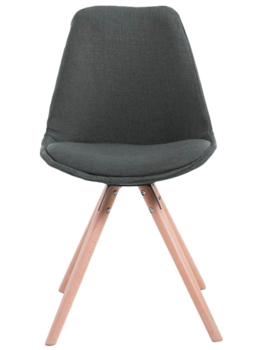 4 tuolin setti Toulouse Fabric Natura Round, tummanharmaa