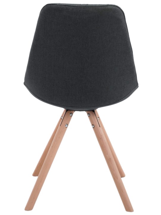 4 tuolin setti Toulouse Fabric Natura Round, tummanharmaa