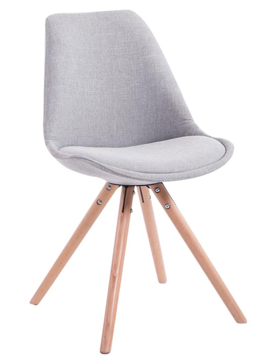 4 tuolin setti Toulouse Fabric Natura Round, harmaa