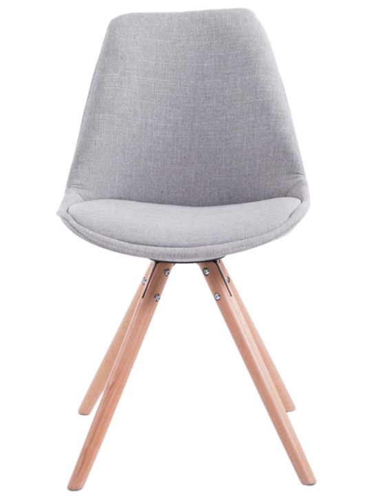 4 tuolin setti Toulouse Fabric Natura Round, harmaa