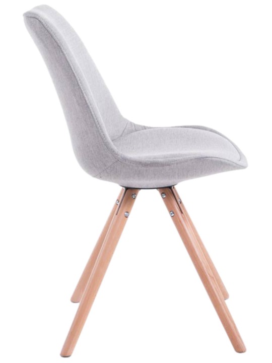 4 tuolin setti Toulouse Fabric Natura Round, harmaa