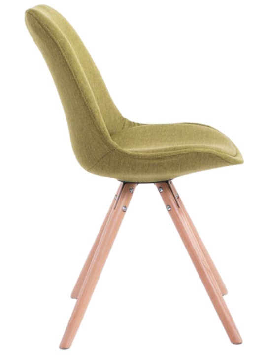 4 tuolin setti Toulouse kangas Natura pyöreä, vihreä