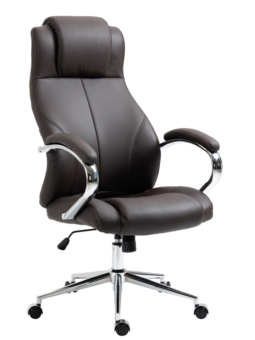 Työtuoli Salford aitoa nahkaa, ruskea