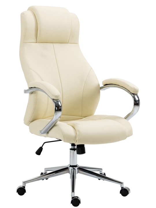 Työtuoli Salford aitoa nahkaa, kermanvärinen