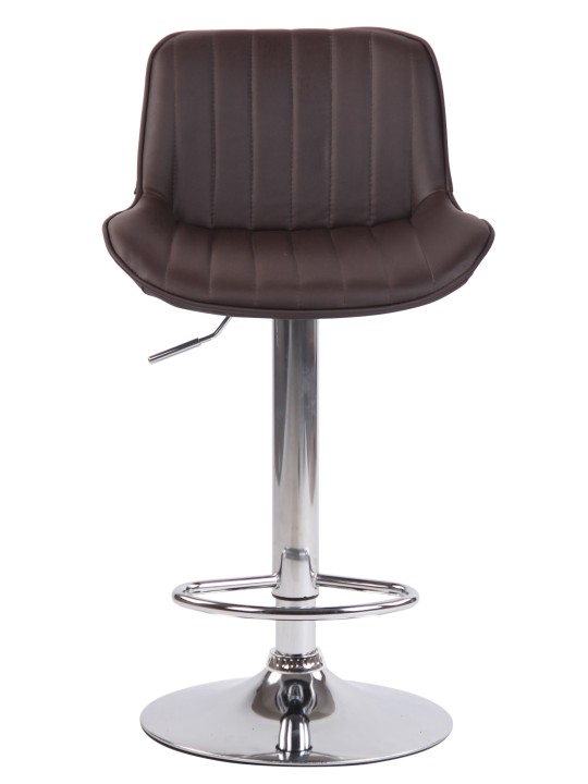 2 baarituolisarja Lentini keinonahka kromi, ruskea 2 baarituolisarja Lentini keinonahka kromi, ruskea