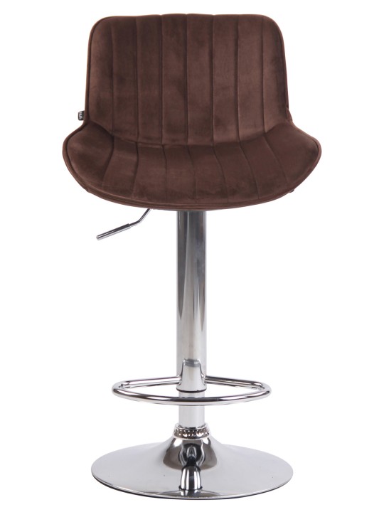 2 baarituolia Lentini samettikromi, ruskea