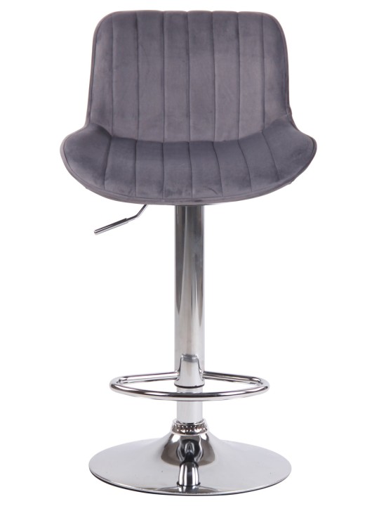 2 baarituolia Lentini samettikromi, tummanharmaa