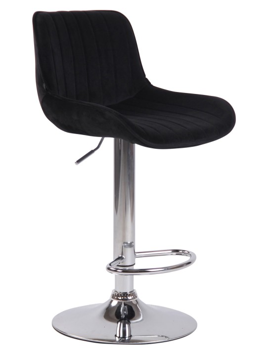 2 baarituolia Lentini samettikromi, musta