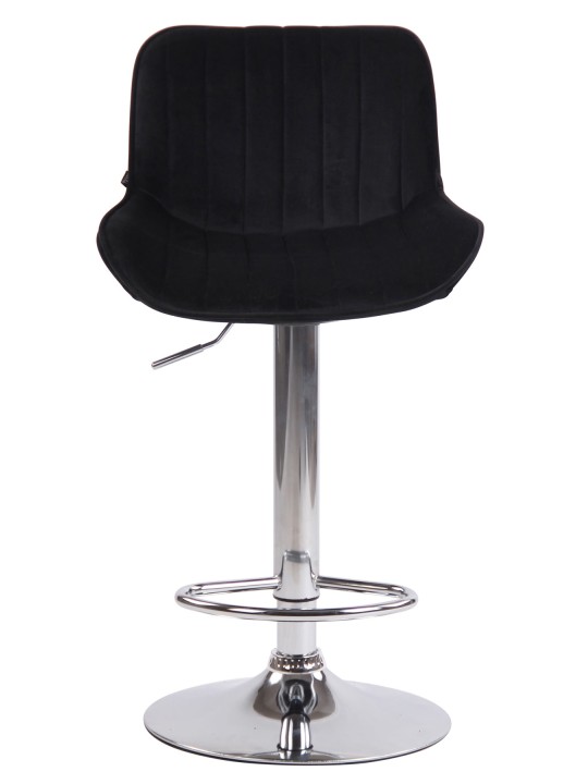 2 baarituolia Lentini samettikromi, musta