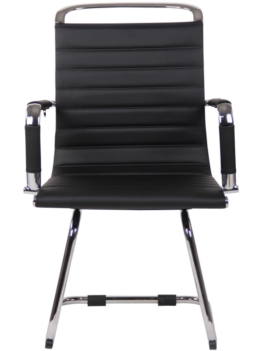 2 vierailijatuolin setti Balve keinonahkaa, musta