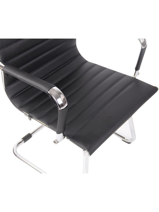 2 vierailijatuolin setti Balve keinonahkaa, musta