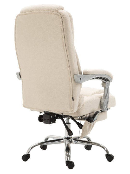 Pacific-kankainen työtuoli hierontatoiminnolla, kermanvärinen