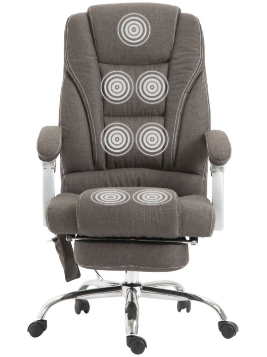 Pacific-kankainen työtuoli hierontatoiminnolla, tummanharmaa