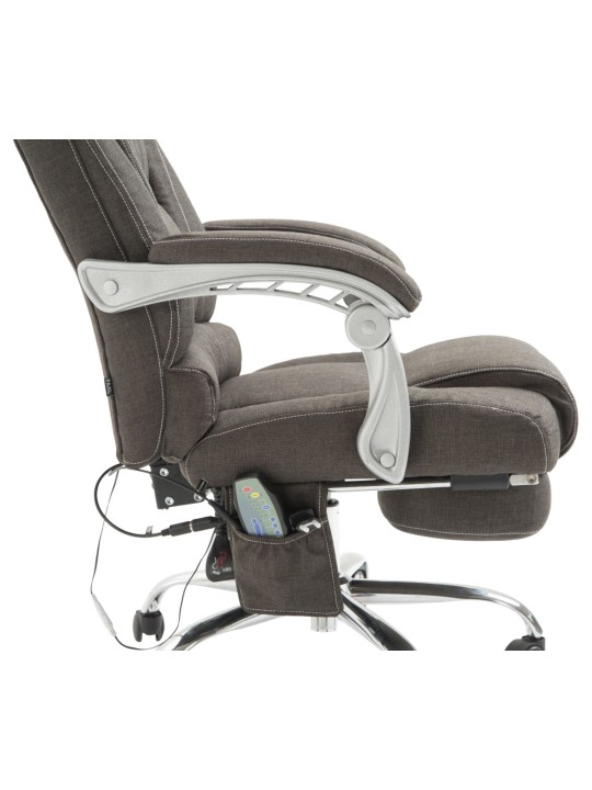 Pacific-kankainen työtuoli hierontatoiminnolla, tummanharmaa