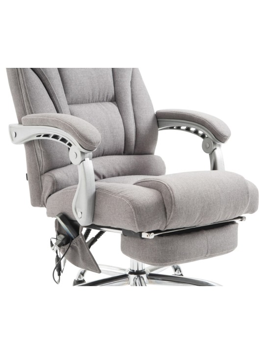 Pacific-kankainen työtuoli hierontatoiminnolla, harmaa