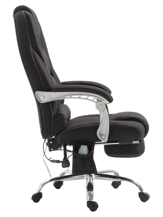 Pacific-kankainen työtuoli hierontatoiminnolla, musta