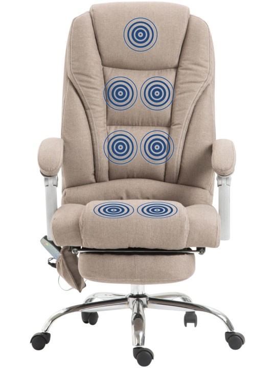 Pacific-kankainen työtuoli hierontatoiminnolla, taupe Pacific-kankainen työtuoli hierontatoiminnolla, taupe