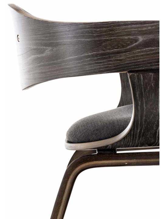 2 tuolin setti Kingston kangas, harmaa/tummanharmaa