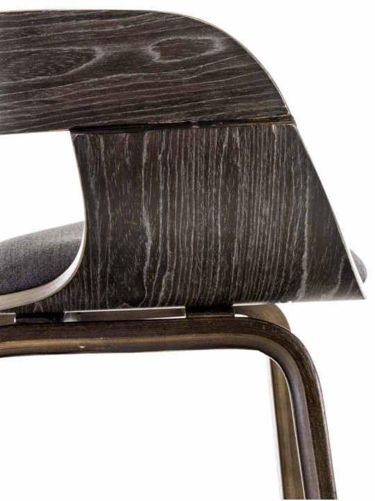 2 tuolin setti Kingston kangas, harmaa/tummanharmaa