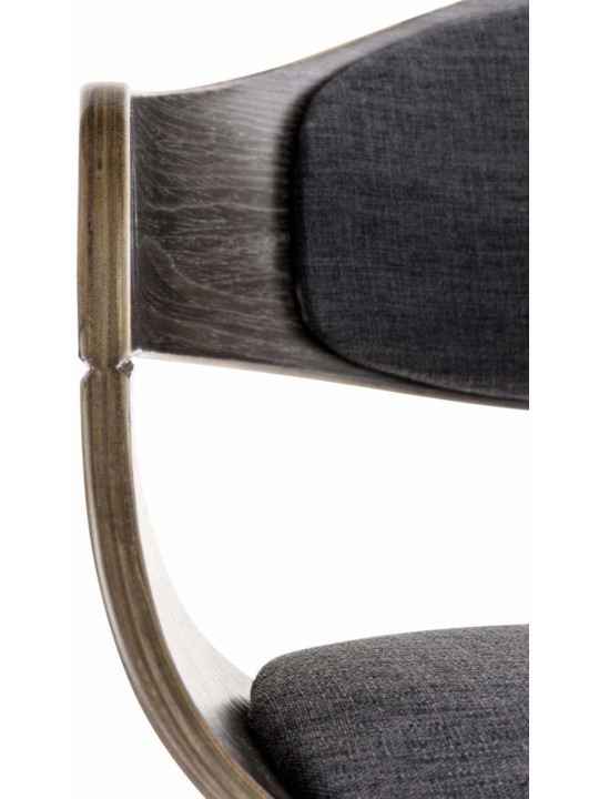 2 tuolin setti Kingston kangas, harmaa/tummanharmaa