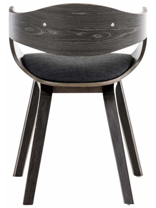 2 tuolin setti Kingston kangas, harmaa/tummanharmaa