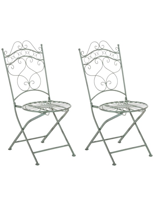 2 tuolin setti Indra, antiikkivihreä