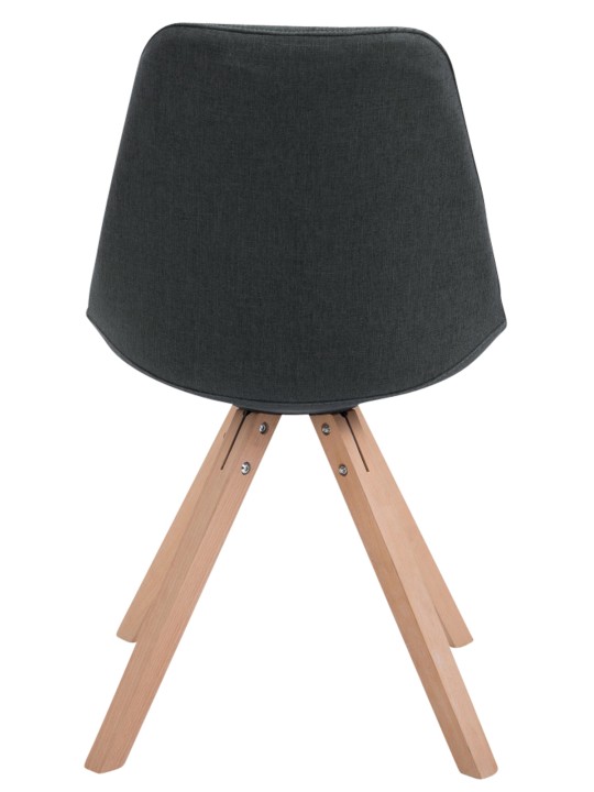 4 vierailijatuolin setti Toulouse kangas Square Natura, tummanharmaa