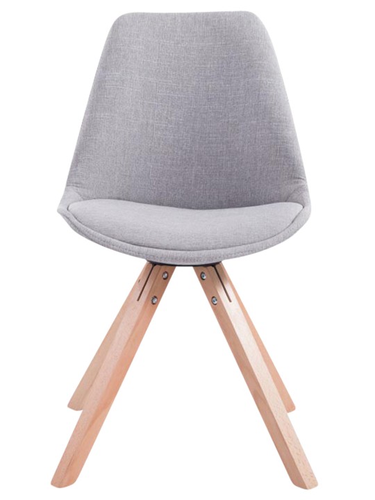 4 vierailijatuolin setti Toulouse kangas Square Natura, harmaa