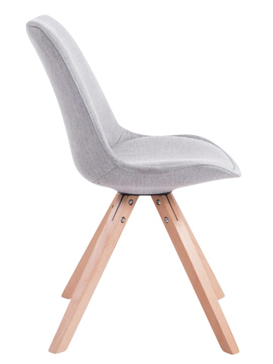 4 vierailijatuolin setti Toulouse kangas Square Natura, harmaa