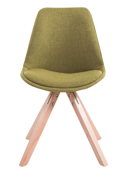 4 vierailijatuolin setti Toulouse kangas Square Natura, vihreä