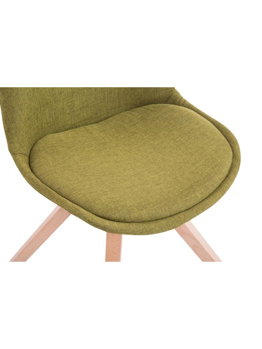 4 vierailijatuolin setti Toulouse kangas Square Natura, vihreä