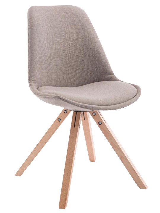 4 vierailijatuolin setti Toulouse kangas Square Natura, taupe