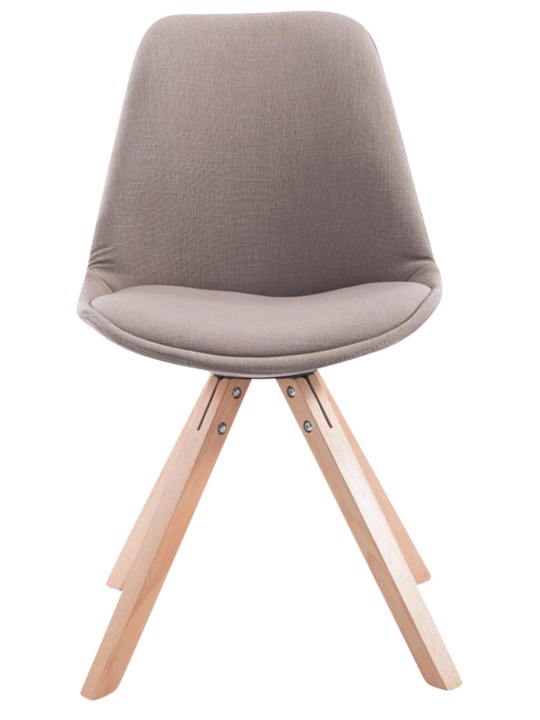 4 vierailijatuolin setti Toulouse kangas Square Natura, taupe