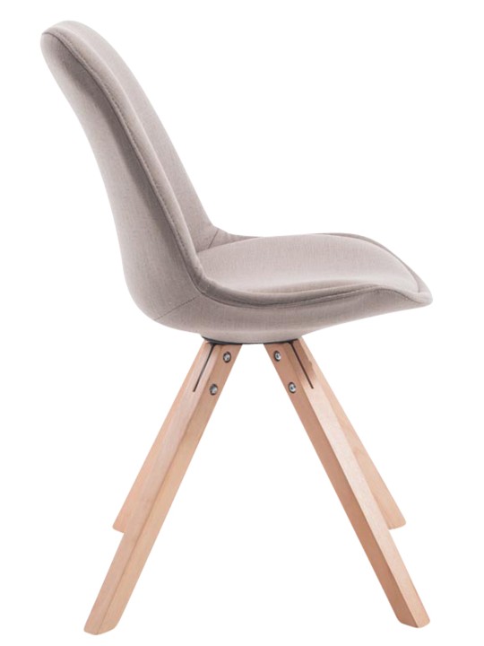 4 vierailijatuolin setti Toulouse kangas Square Natura, taupe