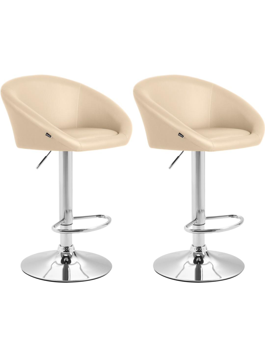 2 baarituolia Miami V2 keinonahka C, kermanvärinen