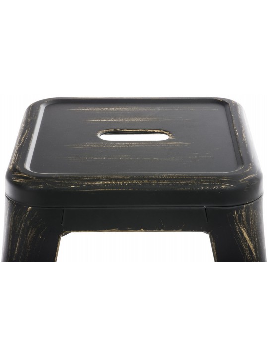 4 jakkaran setti Armin, musta-kulta