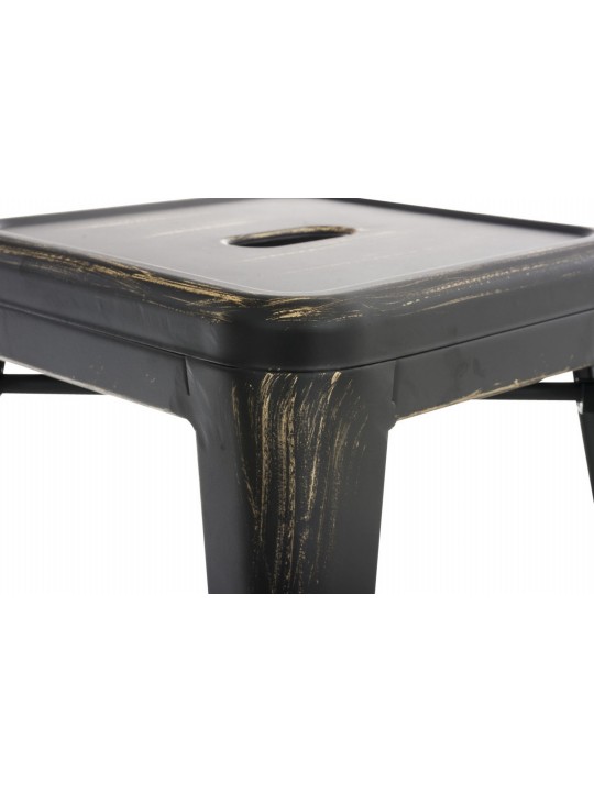 4 jakkaran setti Armin, musta-kulta