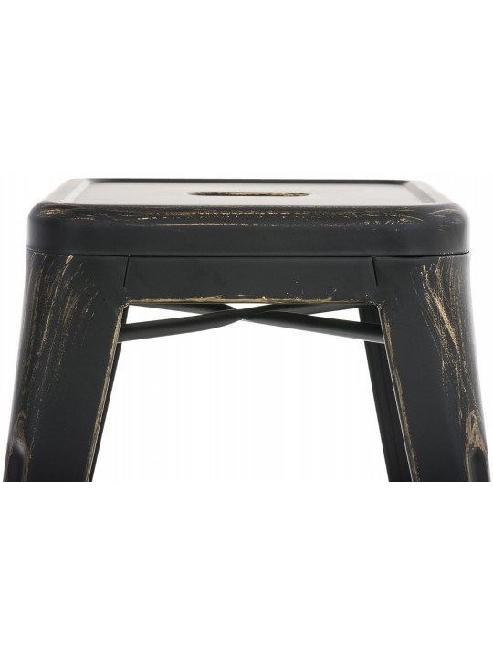 4 jakkaran setti Armin, musta-kulta