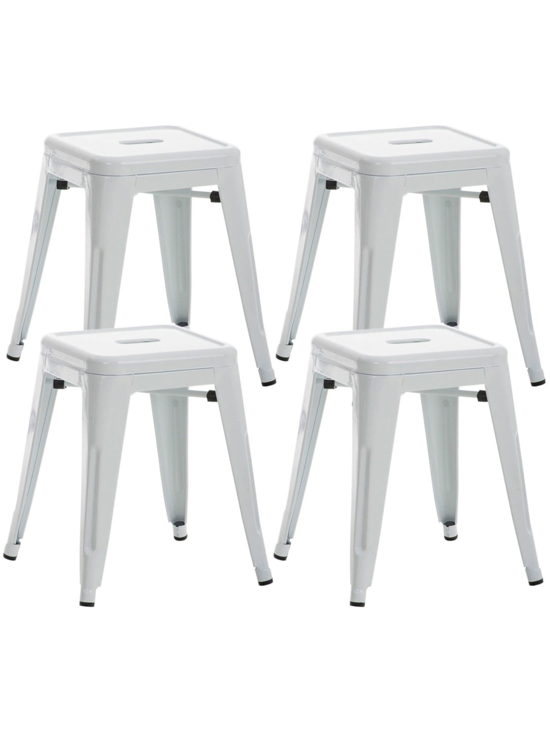 4 jakkaran setti Armin, valkoinen