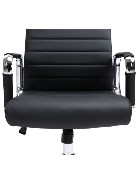 Työtuoli Columbus aitoa nahkaa, musta