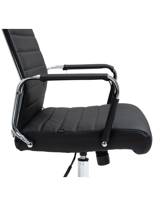 Työtuoli Columbus aitoa nahkaa, musta