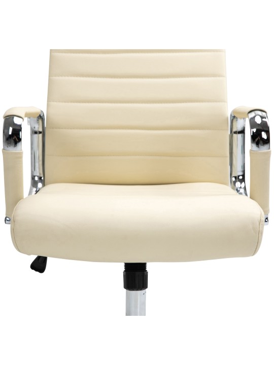 Työtuoli Columbus aitoa nahkaa, kermanvärinen