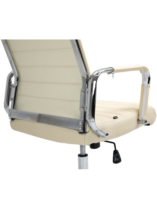 Työtuoli Columbus aitoa nahkaa, kermanvärinen