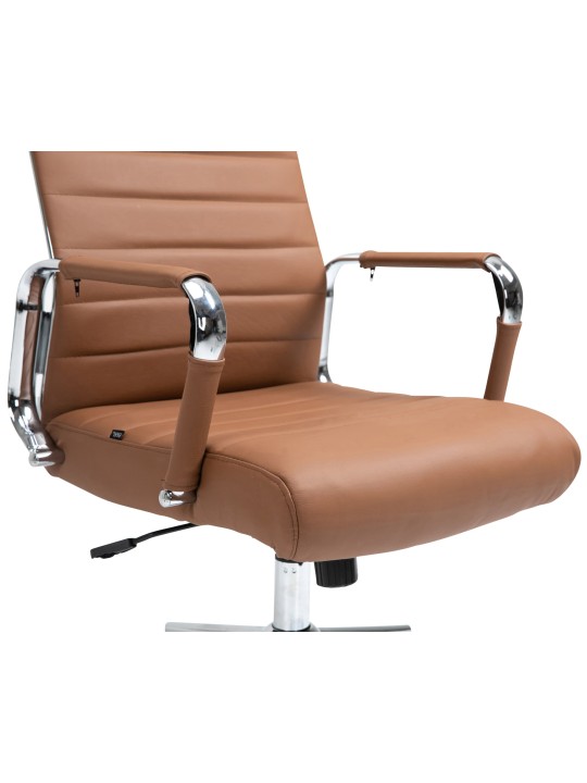 Työtuoli Columbus aitoa nahkaa, vaaleanruskea