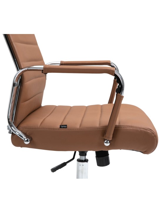 Työtuoli Columbus aitoa nahkaa, vaaleanruskea