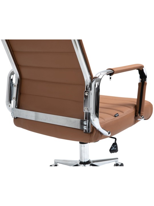 Työtuoli Columbus aitoa nahkaa, vaaleanruskea