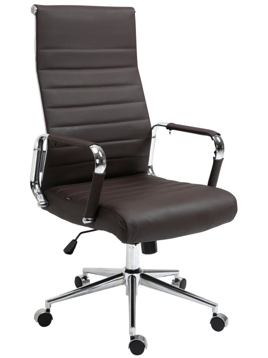 Työtuoli Columbus aitoa nahkaa, ruskea