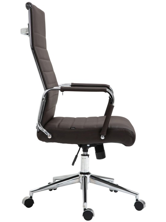 Työtuoli Columbus aitoa nahkaa, ruskea